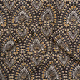 Viscose Crepe - Charcoal, Golden Yellow and White Anthemion Paisley - Mood Exclusive Gilded Garland Print