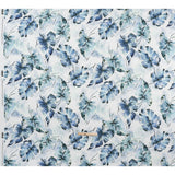 Rayon Challis - Dark Blue and Hunter Green Watercolor Leaves - Mood Exclusive Whispering Waterfall Print