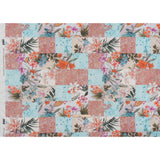 Cotton Crepe - Coral, Purple and Turquoise Floral and Paisley Patchwork - Mood Exclusive Tropical Tapestry Print