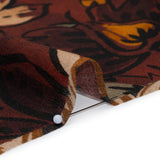 Cotton Crepe - Burgundy, Burnt Orange and Beige Floral Patchwork - Mood Exclusive Bordeaux Blossoms Print