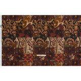 Cotton Crepe - Burgundy, Burnt Orange and Beige Floral Patchwork - Mood Exclusive Bordeaux Blossoms Print