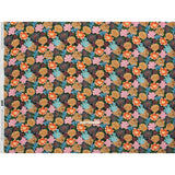Cotton Crepe - Orange, Pink and Blue Textured Flowers - Mood Exclusive Curiouser and Curiouser Print