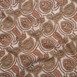 Cotton Crepe - White, Red and Sky Blue Paisley - Mood Exclusive Scroll Spectrum Print
