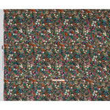 Cotton Crepe - Navy, Teal and Red-Orange Florals - Mood Exclusive Wildflower Riot Print