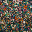 Cotton Crepe - Navy, Teal and Red-Orange Florals - Mood Exclusive Wildflower Riot Print