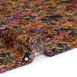 Cotton Crepe - Brown, Purple and Yellow Little Flowers - Mood Exclusive Crocus Confetti Print