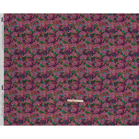 Cotton Crepe - Pink, Purple and Green Popping Flowers - Mood Exclusive Poppy Parade Print