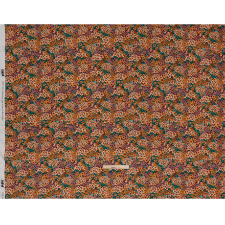 Cotton Crepe - Orange, Rose and Teal Popping Flowers - Mood Exclusive Poppy Parade Print
