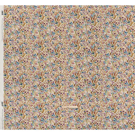 Cotton Crepe - Cream and Rainbow Painted Flowers - Mood Exclusive Prismatic Petals Print