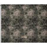 Cotton Crepe - Dark Green and Gray Floral Mesh - Mood Exclusive Dewdrop Dance Print