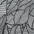 Cotton Crepe - Black and White Embroidered Net Leaves - Mood Exclusive Terrestrial Tesserae Print