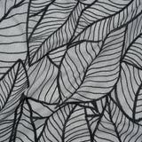 Cotton Crepe - Black and White Embroidered Net Leaves - Mood Exclusive Terrestrial Tesserae Print