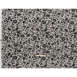 Cotton Crepe - Black and Cream Outlined Flowers - Mood Exclusive Pressed Petals Print