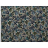 Cotton Crepe - Gray, Olive and Dark Blue Abstract Watercolor - Mood Exclusive Flowing Horizons Print