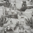 Cotton Crepe - Black, White and Gray Beach Scenes Patchwork - Mood Exclusive Seaside Snapshots Print