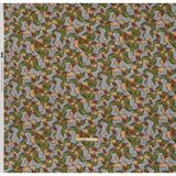 Slubbed Gauzy Cotton Woven - Green, Brown and White Abstract - Mood Exclusive Tantric Tessellations Print