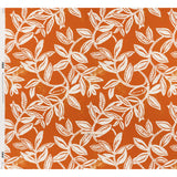 Slubbed Gauzy Cotton Woven - Pumpkin Orange and Cream Vines - Mood Exclusive Sandswept Tangle Print