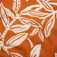 Slubbed Gauzy Cotton Woven - Pumpkin Orange and Cream Vines - Mood Exclusive Sandswept Tangle Print