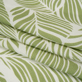 Slubbed Gauzy Cotton Woven - Green and White Leaves - Mood Exclusive Spring Sonnet Print