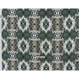 Slubbed Gauzy Cotton Woven - Dark Blue, Seafoam and Beige Ikat Geometrics - Mood Exclusive Atlantis Etchings Print