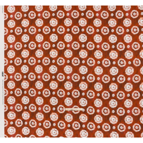 Slubbed Gauzy Cotton Woven - Red, Peach and White Tie Dye Flowers - Mood Exclusive Dandelion Daydream Print