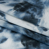Slubbed Gauzy Cotton Woven - Denim Blue and White Tie Dye - Mood Exclusive Rorschach Revelations Print