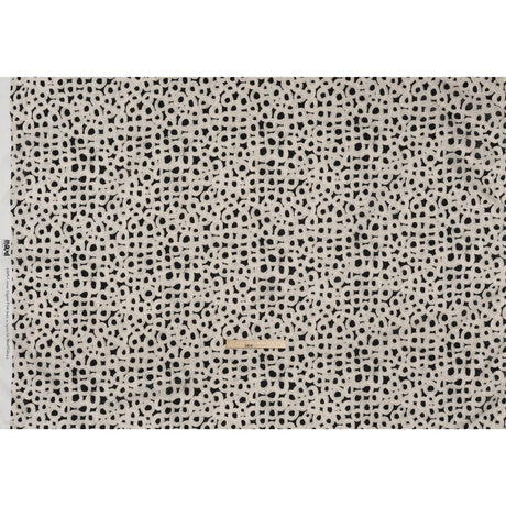 Crinkled Cotton Gauzy Woven - Black and White Painted Circles - Mood Exclusive The Space Between Print