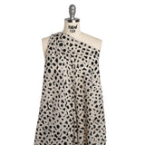 Crinkled Cotton Gauzy Woven - Black and White Painted Circles - Mood Exclusive The Space Between Print