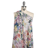 Crinkled Cotton Gauzy Woven - Mauve, Lilac and Muted Green Floral Patchwork - Mood Exclusive Whispering Wind Print