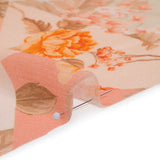 Crinkled Cotton Gauzy Woven - Peach, Orange and Sage Fractured Floral Patchwork - Mood Exclusive Cottage Curios Print