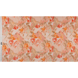 Crinkled Cotton Gauzy Woven - Peach, Orange and Sage Fractured Floral Patchwork - Mood Exclusive Cottage Curios Print