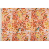 Crinkled Cotton Gauzy Woven - Orange, Peach and Sunny Yellow FLoral Patchwork - Mood Exclusive Sunset Sonata Print