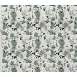 Crinkled Cotton Gauzy Woven - Sage Green, Black and White Miscellaneous Objects - Mood Exclusive Curated Curiosities Print