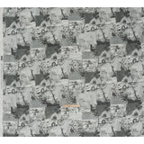 Crinkled Cotton Gauzy Woven - Grayscale Vacation Photos Patchwork - Mood Exclusive Memory Montage Print