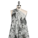 Crinkled Cotton Gauzy Woven - Grayscale Vacation Photos Patchwork - Mood Exclusive Memory Montage Print