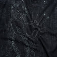 Crinkled Cotton Gauzy Woven - Midnight Blue and White Celestial Motifs - Mood Exclusive Moonlit Tides Print