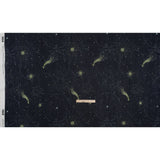 Crinkled Cotton Gauzy Woven - Navy Blue and Lime Green Celestial and Geometrics - Mood Exclusive Cosmic Cartography Print