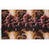 Polyester Mikado - Pink, Black and Golden Brown Hazy Carnations - Mood Exclusive Carnation Close-Up Print