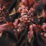 Polyester Mikado - Pink, Black and Golden Brown Hazy Carnations - Mood Exclusive Carnation Close-Up Print