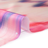 Polyester Mikado - Pink, Purple and Peach Ikat Zig Zag Stripes - Mood Exclusive High Horizons Print