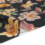 Cotton Voile - Black, Pink and Yellow Floral - Mood Exclusive Nocturne Garden Print