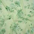 Cotton Voile - Mint and Green Floral- Mood Exclusive Watercolor Wilds Print