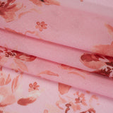 Cotton Voile - Rose Pink and Red Floral - Mood Exclusive Watercolor Wilds Print