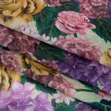 Cotton Voile - Purple, Pink and Green Floral - Mood Exclusive Summer Rhapsody Print