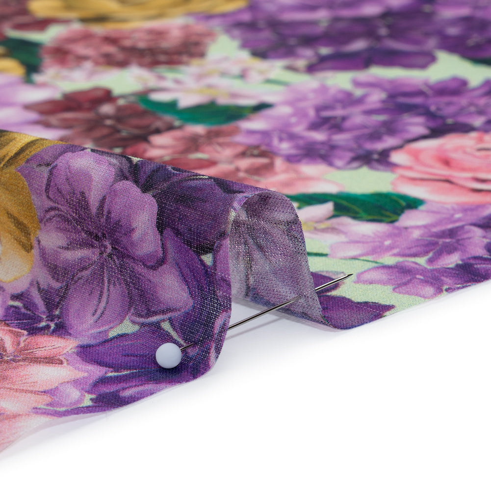 Cotton Voile - Purple, Pink and Green Floral - Mood Exclusive Summer Rhapsody Print