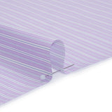 Cotton Twill Shirting Made in Italy - Lavender, White and Navy Stripes - Deadstock