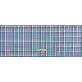 Cotton Twill Shirting - Navy, White and Multicolor Plaid - Deadstock