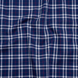 Cotton Shirting - Blue, White and Red Plaid - Deadstock