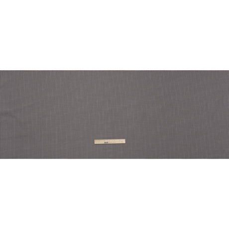 Cotton Shirting - Gray and Brown Mini Windowpane Check - Deadstock