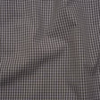 Cotton Shirting - Gray and Brown Mini Windowpane Check - Deadstock